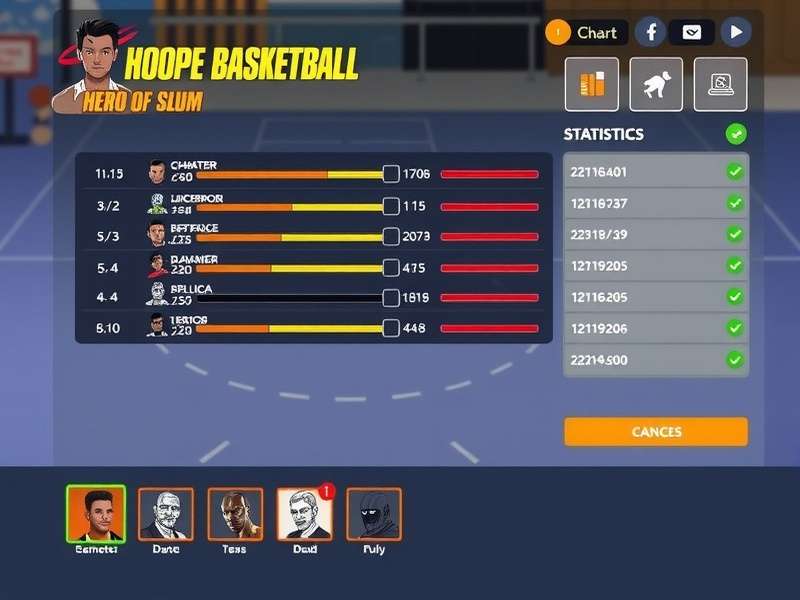 Hoops Hero Of Slum character customization screen